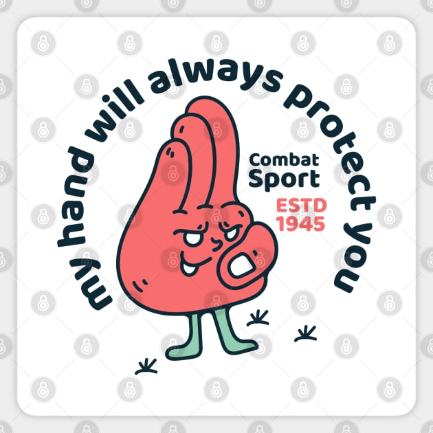 My hand will always protect you Sticker by Mako Design 